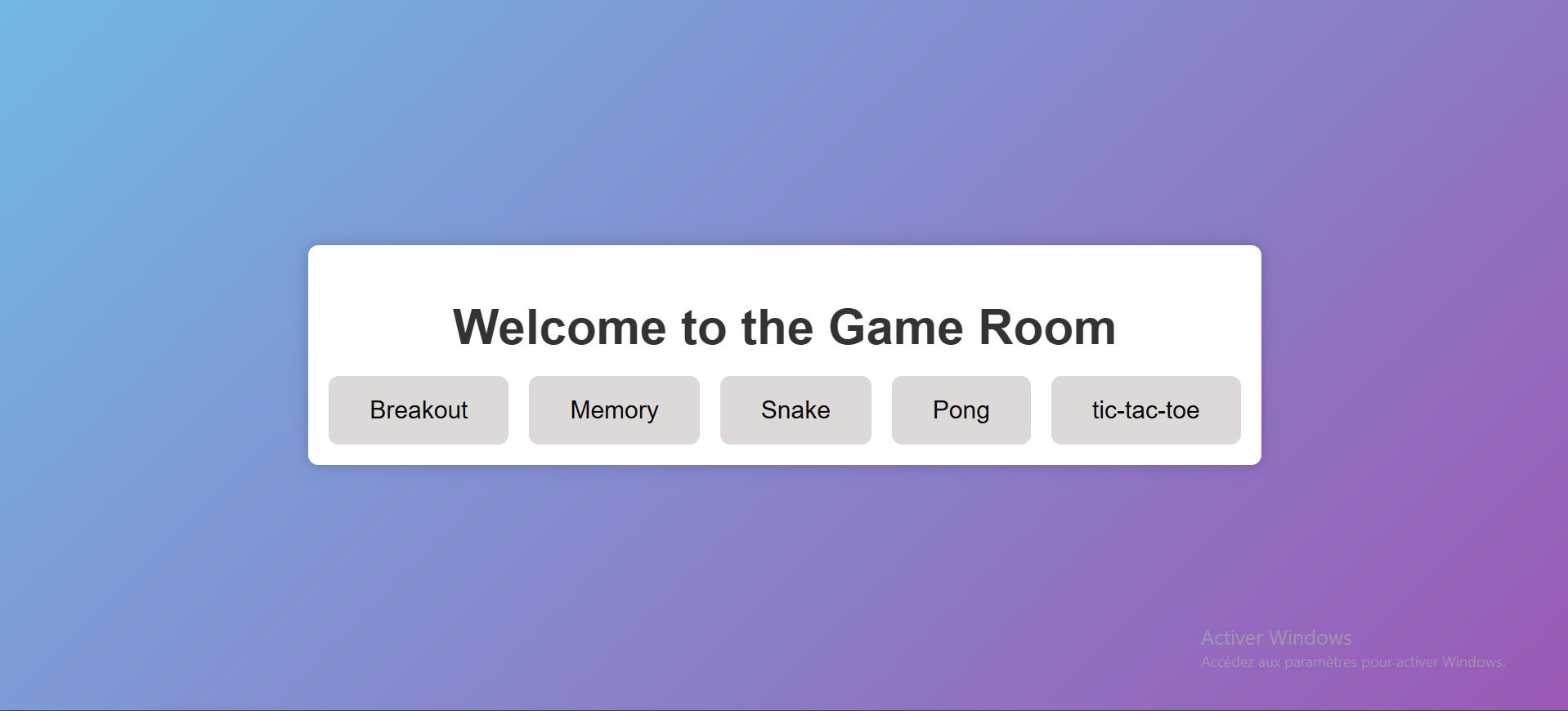 Game Room