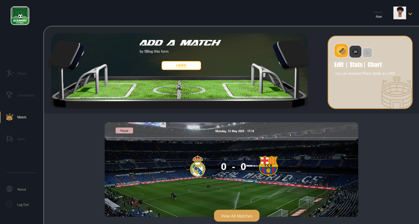 Gestion des matchs